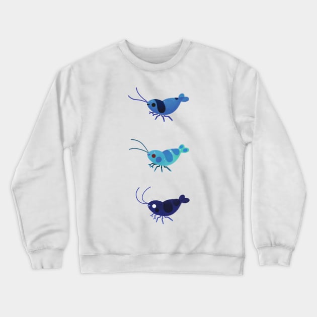 Blue shrimps Crewneck Sweatshirt by pikaole